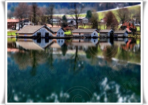 Bild Schliersee Fischhausen Miniaturfoto Spiegelung von Helmut Jenne